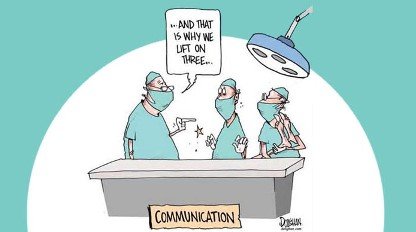 A comic strip humorously showing the importance of communication