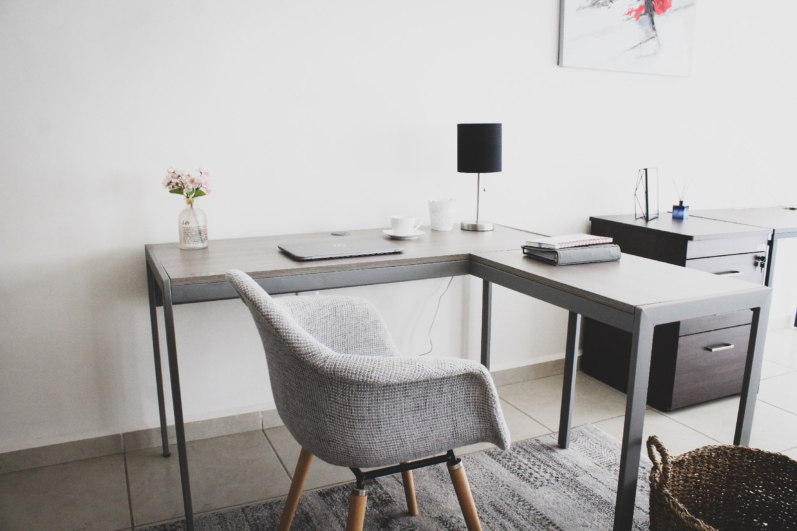 a clean, well-lit workspace